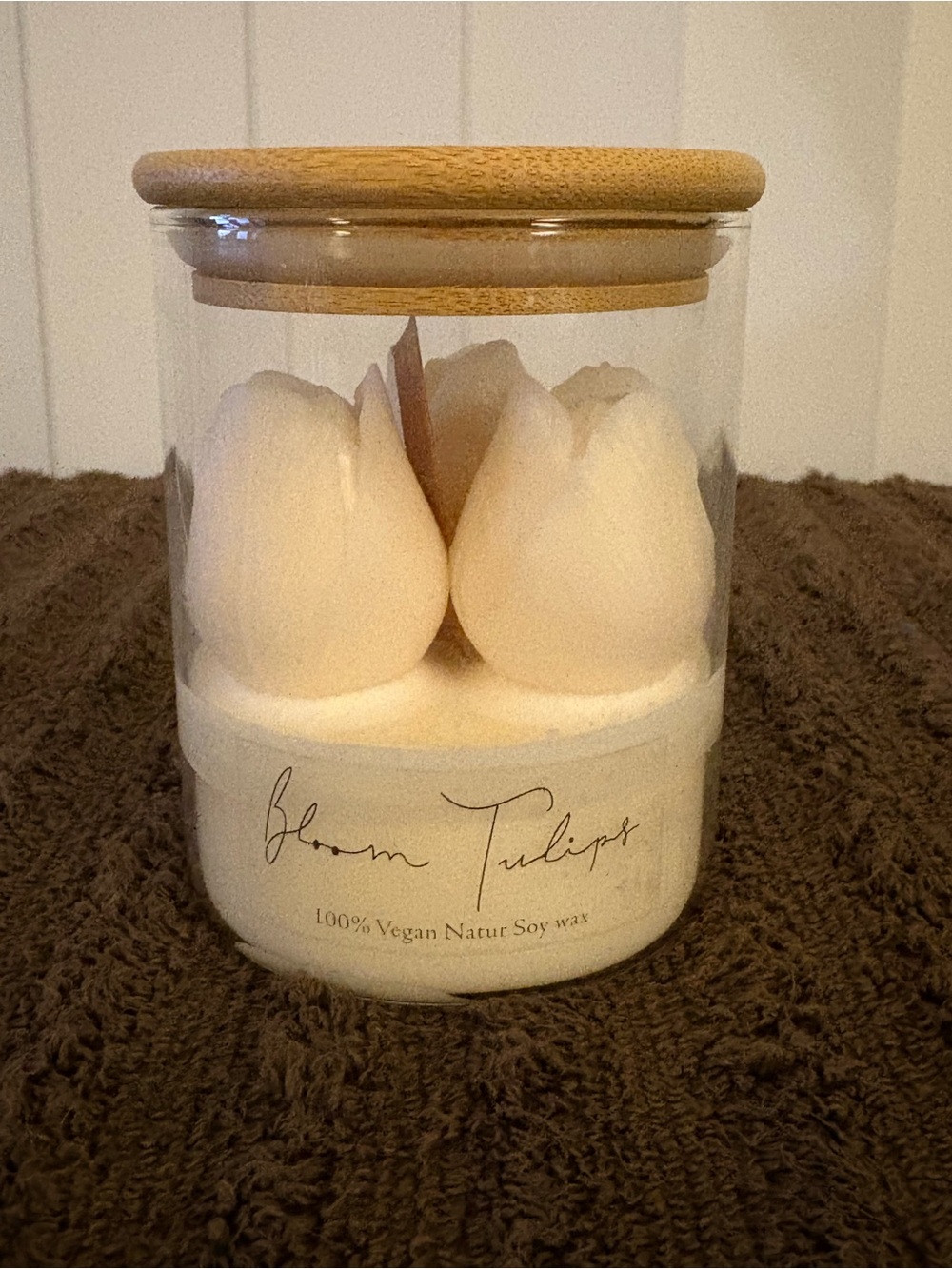 Bloom Tulips Soy Wax Candle - White Tulip Bloom